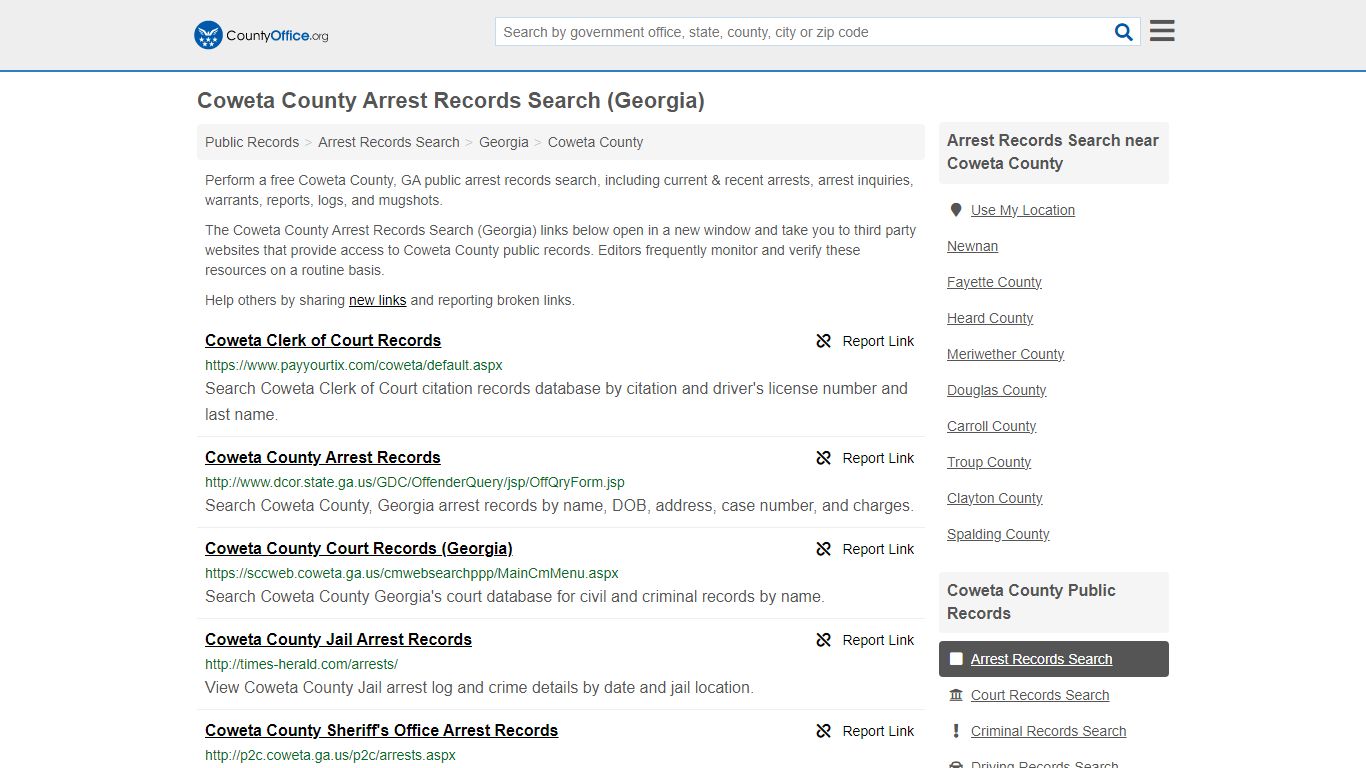 Arrest Records Search - Coweta County, GA (Arrests & Mugshots)